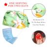 2-Pc,Bouffant Nurse Hats,Scrub Cap Adjustable Scrub Hats with Sweatband,Watercolor Fruits Lemon Leaf view 2