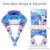 2-Pc,Bouffant Nurse Hats,Scrub Cap Adjustable Scrub Hats with Sweatband,Abstract City Floral Striped view 3