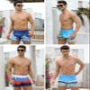 KANAV 4 Pack Men's Athletic Swim Jammers Quick Dry Square Leg Swim Briefs Competitive Swimsuit Blue view 2