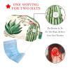 2-Pc,Bouffant Nurse Hats,Scrub Cap Adjustable Scrub Hats with Sweatband,Watercolor Plant Cactus view 2