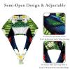 2-Pc,Bouffant Nurse Hats,Scrub Cap Adjustable Scrub Hats with Sweatband,Bird Stripe Tropical Parrot view 3