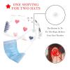 2-Pc,Bouffant Nurse Hats,Scrub Cap Adjustable Scrub Hats with Sweatband,Animal Heart White Polka Dot view 2