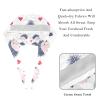 2-Pc,Bouffant Nurse Hats,Scrub Cap Adjustable Scrub Hats with Sweatband,Animal Heart White Polka Dot view 4