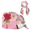 YTYVAGT Nursing Hats,Working Cap with Buttons and Cotton Sweatband,Flower Fan Pink Texture view 1