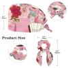YTYVAGT Nursing Hats,Working Cap with Buttons and Cotton Sweatband,Flower Fan Pink Texture view 2