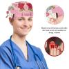 YTYVAGT Nursing Hats,Working Cap with Buttons and Cotton Sweatband,Flower Fan Pink Texture view 3