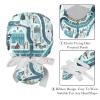 2-Pc,Bouffant Turban Hats,Tie Back Hat with Buttons,Fishing Hat,Cartoon Train Railway Game Mat view 4