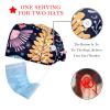 2-Pc,Bouffant Nurse Hats,Scrub Cap Adjustable Scrub Hats with Sweatband,Candy Decorative Cartoon Snowflakes view 2