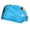 2-Pc,Bouffant Nurse Hats,Scrub Cap Adjustable Scrub Hats with Sweatband,Black and Blue Flag view 1