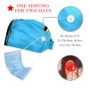 2-Pc,Bouffant Nurse Hats,Scrub Cap Adjustable Scrub Hats with Sweatband,Black and Blue Flag view 2