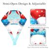 2-Pc,Bouffant Nurse Hats,Scrub Cap Adjustable Scrub Hats with Sweatband,4th July Colorful Art Pattern view 3