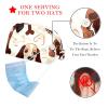 2-Pc,Bouffant Nurse Hats,Scrub Cap Adjustable Scrub Hats with Sweatband,Cartoon Dog and Bone view 2