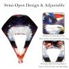 2-Pc,Bouffant Nurse Hats,Scrub Cap Adjustable Scrub Hats with Sweatband,American Flag and Eagle view 3