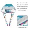 2-Pc,Bouffant Nurse Hats,Scrub Cap Adjustable Scrub Hats with Sweatband,Unicorn and Rainbow Clouds view 4