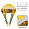 2-Pc,Bouffant Nurse Hats,Scrub Cap Adjustable Scrub Hats with Sweatband,Watercolor Field Sunflower view 4