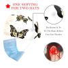 2-Pc,Bouffant Nurse Hats,Scrub Cap Adjustable Scrub Hats with Sweatband,Butterflies Hand Drawn view 2