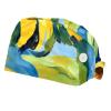 2-Pc,Bouffant Nurse Hats,Scrub Cap Adjustable Scrub Hats with Sweatband,Watercolor Plant Sunflowers Floral view 1