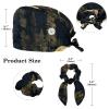 YTYVAGT Nursing Hats,Working Cap with Buttons and Cotton Sweatband,Bear Moon Forest Tree view 2