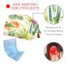 2-Pc,Bouffant Nurse Hats,Scrub Cap Adjustable Scrub Hats with Sweatband,Flower Cactus Llama and Camel view 2