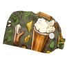 2-Pc,Bouffant Nurse Hats,Scrub Cap Adjustable Scrub Hats with Sweatband,Beer Food Cartoon Table view 1