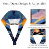 2-Pc,Bouffant Nurse Hats,Scrub Cap Adjustable Scrub Hats with Sweatband,Art Abstract Painting view 3