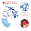 2-Pc,Bouffant Nurse Hats,Scrub Cap Adjustable Scrub Hats with Sweatband,Blue Floral Leaves view 2