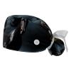 2-Pc,Scrub Hats Women Bouffant Hats,Work Hat with Buttons and Cotton Sweatband,Black Horse Running Cloudy