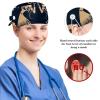 Nursing Hats,Working Cap with Buttons and Cotton Sweatband,Retro Indians Art Pattern view 3