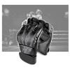 Alomejor Half Finger Sports Gloves PU Leather Workout Gloves with Open Design for Sandbags, Muay Thai, and Taekwondo view 3