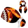Nurse Scrub Caps,Scrub Hats with Buttons and Cotton Sweatband,American Football in Fire view 1