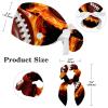 Nurse Scrub Caps,Scrub Hats with Buttons and Cotton Sweatband,American Football in Fire view 2