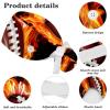 Nurse Scrub Caps,Scrub Hats with Buttons and Cotton Sweatband,American Football in Fire view 4