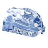2-Pc,Bouffant Nurse Hats,Scrub Cap Adjustable Scrub Hats with Sweatband,Ancient Building House Tree view 1