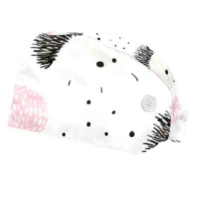 2-Pc,Bouffant Nurse Hats,Scrub Cap Adjustable Scrub Hats with Sweatband,Floral Animal