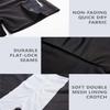 KANAV 4 Pack Men's Athletic Swim Jammers Quick Dry Square Leg Swim Briefs Competitive Swimsuit Black Print view 4