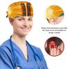 Nursing Hats,Working Cap with Buttons and Cotton Sweatband,Ancient Egyptian Ethnic Vintage view 3