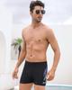 KANAV 4 Pack Men's Athletic Swim Jammers Quick Dry Square Leg Swim Briefs Competitive Swimsuit Black Print view 3