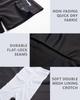 KANAV 4 Pack Men's Athletic Swim Jammers Quick Dry Square Leg Swim Briefs Competitive Swimsuit Black Print view 4