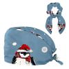 Nursing Hats,Working Cap with Buttons and Cotton Sweatband,Winter Snowflake Penguin view 1