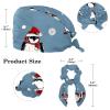 Nursing Hats,Working Cap with Buttons and Cotton Sweatband,Winter Snowflake Penguin view 2