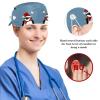 Nursing Hats,Working Cap with Buttons and Cotton Sweatband,Winter Snowflake Penguin view 3