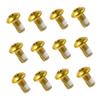 balacoo 1 Box 12 Pcs Bicycle Screw Elbow Pads Spring Coil Keychain Disc Brakes Chafing Dish Mini Disc Brake Bolts Steel Mountain Bike Accessory Screws Alloy Steel Plum Bossom Component T25, Golden view 1