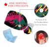 2-Pc,Gourd-Shaped Working Cap,Fisherman Hat with Buttons and Cotton Sweatband,Abstract Art Geometry Style Pattern view 3