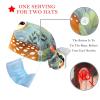 2-Pc,Gourd-Shaped Working Cap,Fisherman Hat with Buttons and Cotton Sweatband,Jungle Cute Deer Animal Pattern view 3