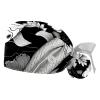 2-Pc,Gourd-Shaped Working Cap,Fisherman Hat with Buttons and Cotton Sweatband,Black White Koi Fish with Lotus view 1