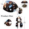 Nurse Scrub Caps,Scrub Hats with Buttons and Cotton Sweatband,Farm Prairie Cute Cow view 2