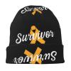 Appendix Cancer Survivor Chic Knit Beanies: Cozy Skull Caps for Winter Warmth at Home & Outdoors!48 Black view 4