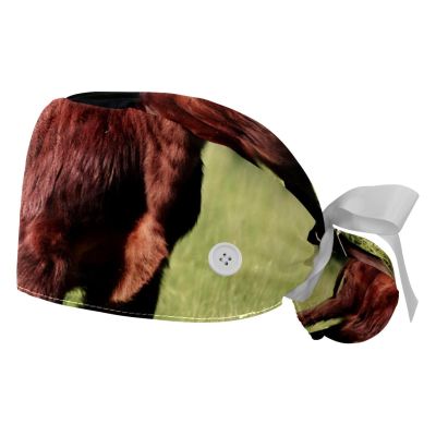 2-Pc,Gourd-Shaped Working Cap,Fisherman Hat with Buttons and Cotton Sweatband,Animal Cool Cattle