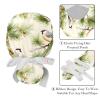 2-Pc,Gourd-Shaped Working Cap,Fisherman Hat with Buttons and Cotton Sweatband,Birds Christmas Tree Snowflakes view 4