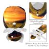 2-Pc,Gourd-Shaped Working Cap,Fisherman Hat with Buttons and Cotton Sweatband,Baseball Hole and Sunset view 4